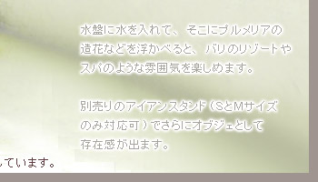 別売りのアイアンスタンド(SとMサイズのみ対応可)でさらにオブジェとして存在感が出ます。