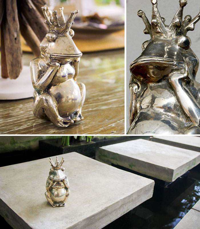 真鍮 オブジェ カエル 王様