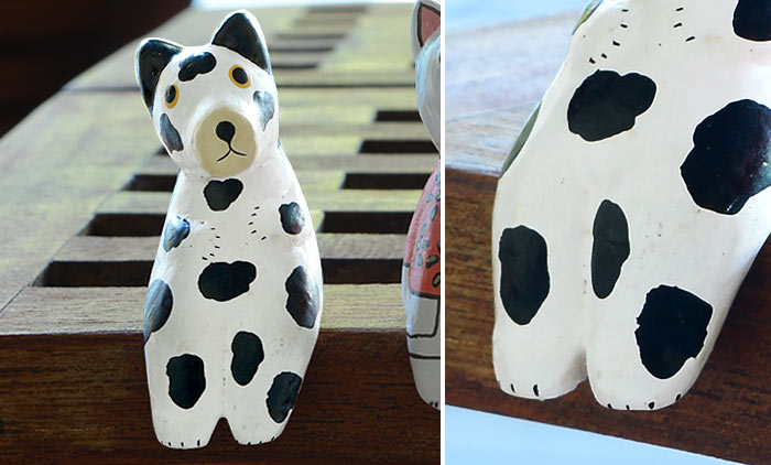 お座りした木彫りの犬の アジアン オブジェ インテリア 木彫りの動物 いぬ 飾り アニマルオブジェ 彫刻 木製デコレーション バリ 雑貨 アジアン雑貨