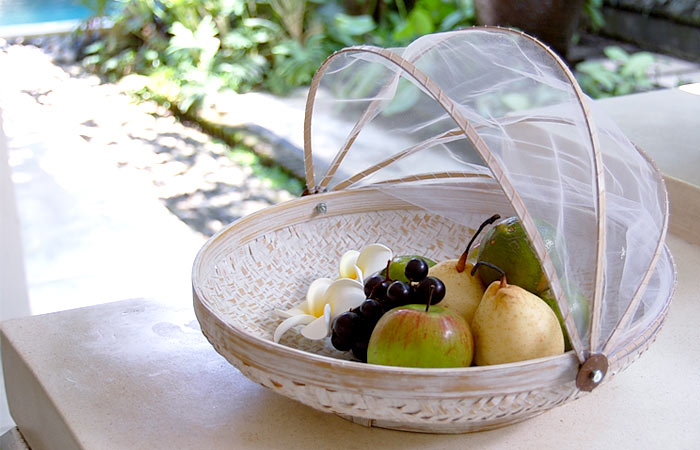 竹製 アジアン フードストッカー 果物かご インテリア バリ 雑貨