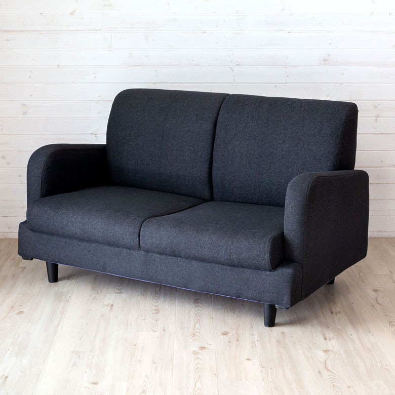 ブラックデニムソファ