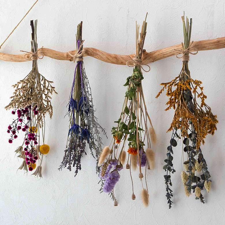ドライフラワー＆プリザーブドフラワーのブーケ4種類