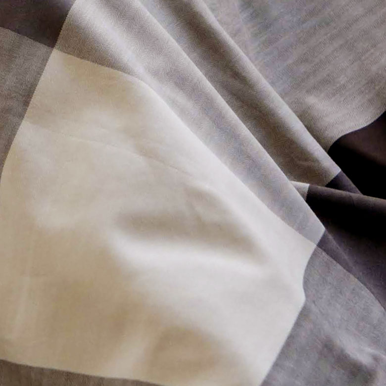 ブロックチェックのこたつ布団カバー 長方形