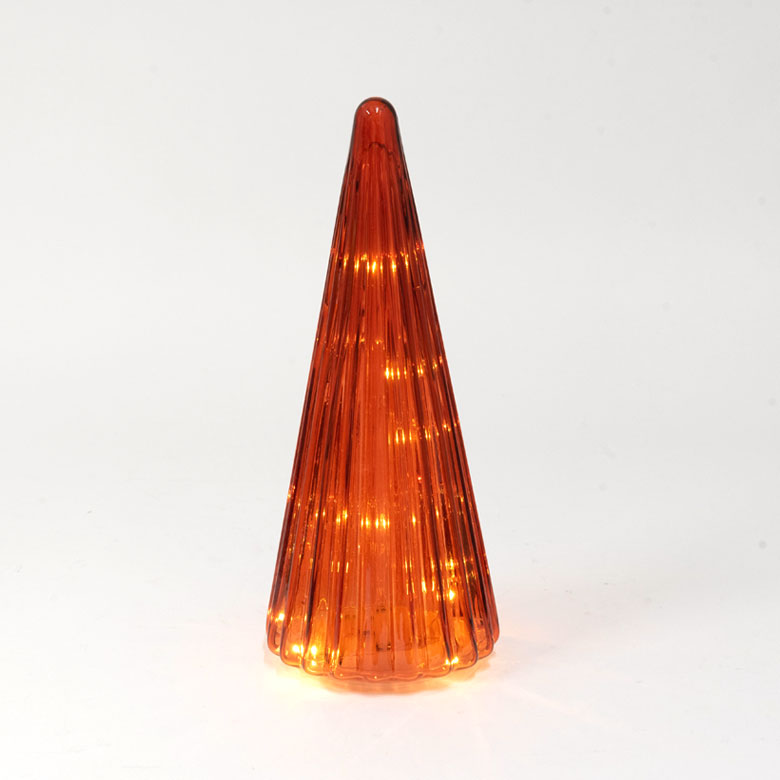 ガラスのイルミネーションツリー L[アンバー/グリーン]