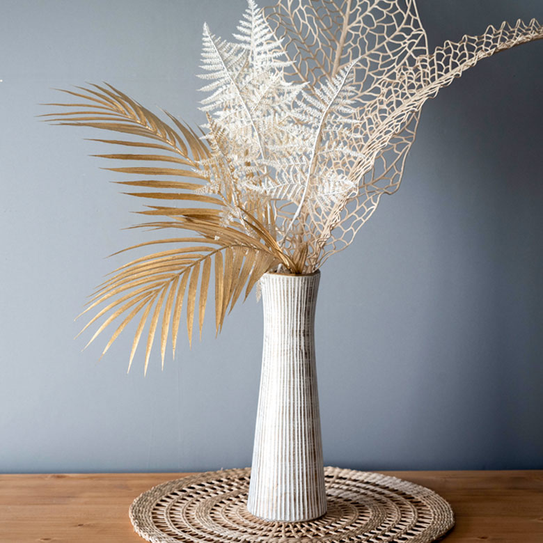 メタリックカラーパームリーフ（同色2本セット）[シルバー/ゴールド]