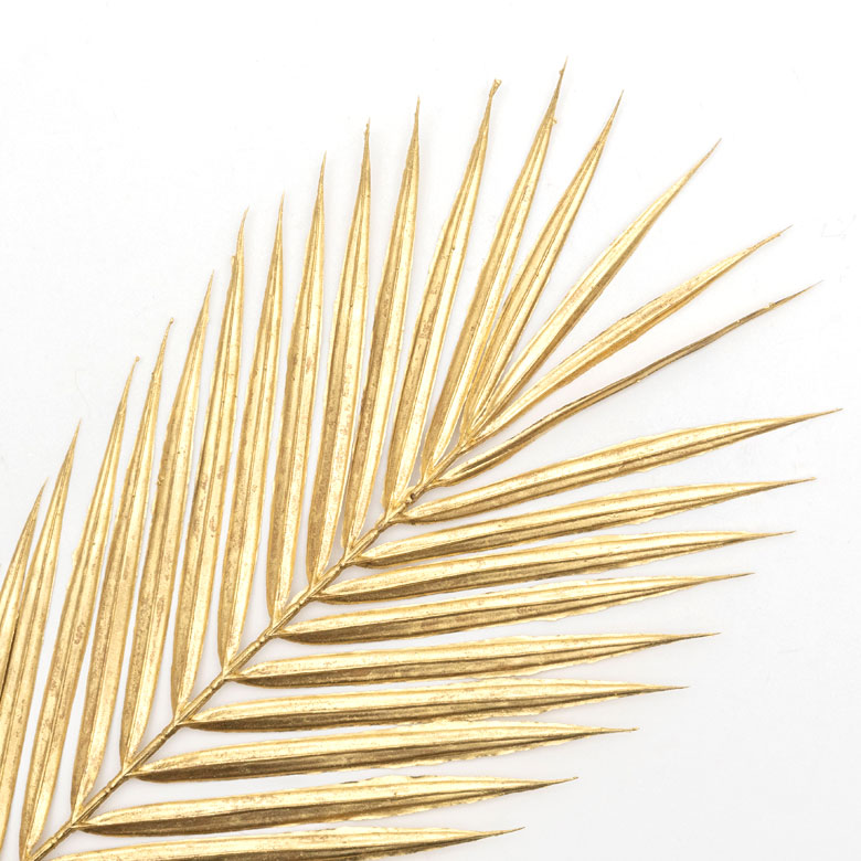 メタリックカラーパームリーフ（同色2本セット）[シルバー/ゴールド]