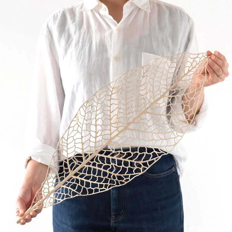 メッシュワイドリーフ アイボリー