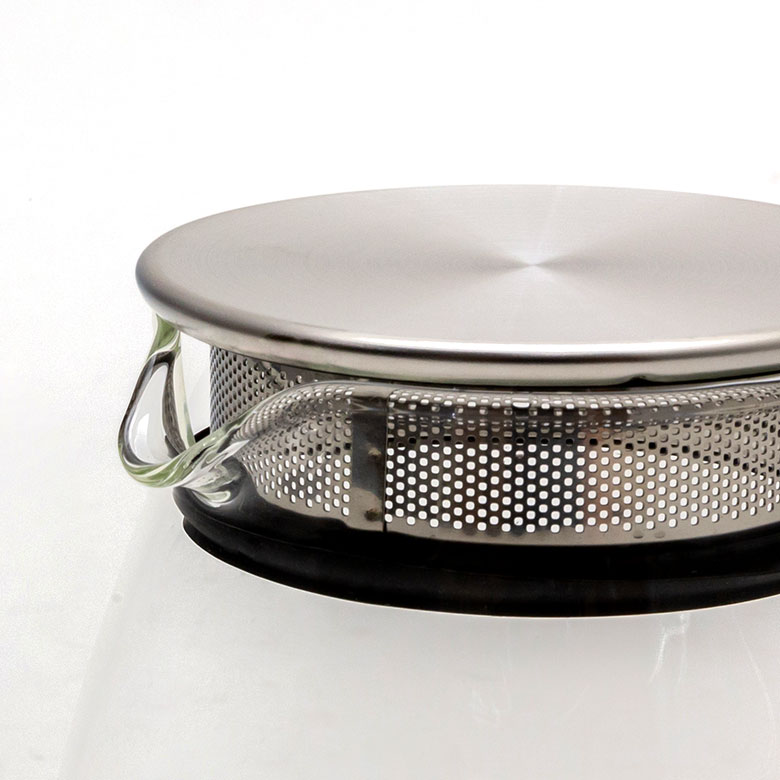 蓋とストレーナーが一体化　ワンタッチティーポット 460ml