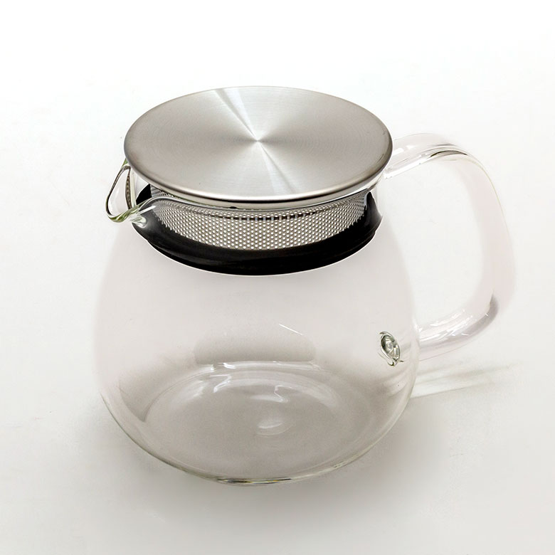 蓋とストレーナーが一体化　ワンタッチティーポット 460ml