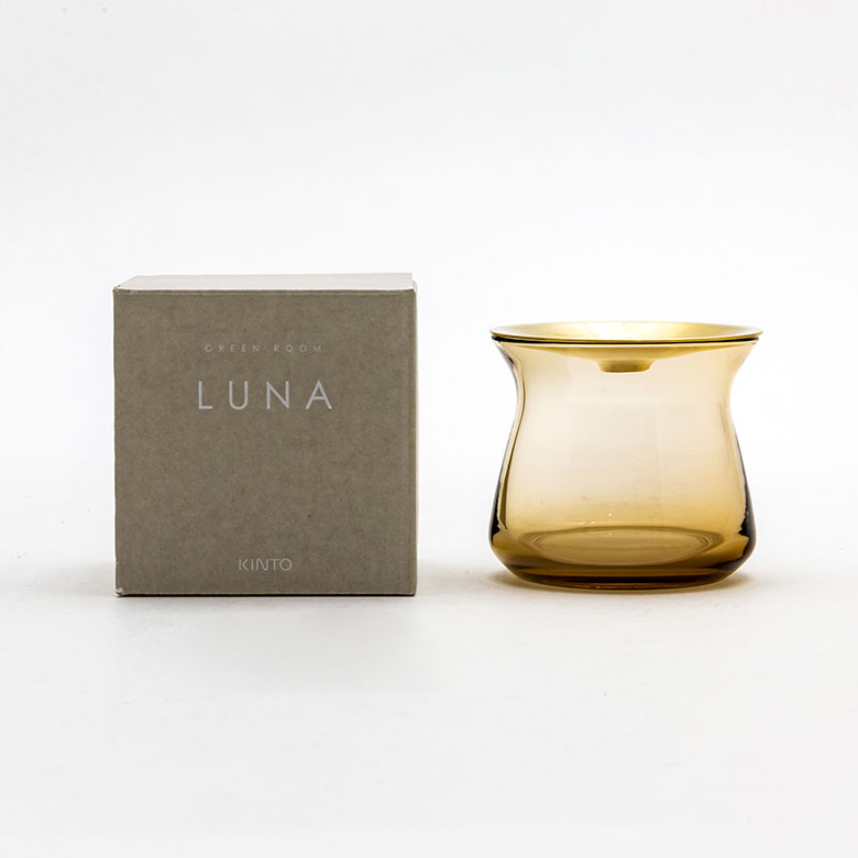 ガラスと真鍮のフラワーベース S[クリア/ブラウン]