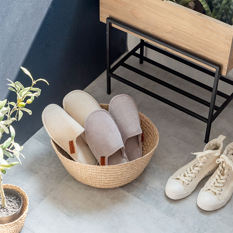 オールシーズン使える コーデュロイのスリッパ Sサイズ