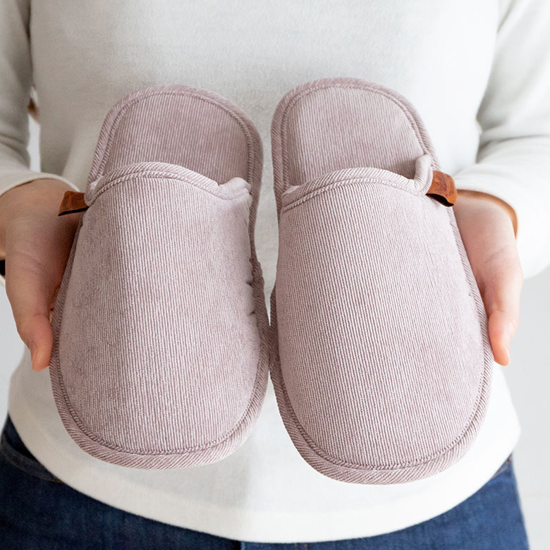 オールシーズン使える コーデュロイのスリッパ Sサイズ
