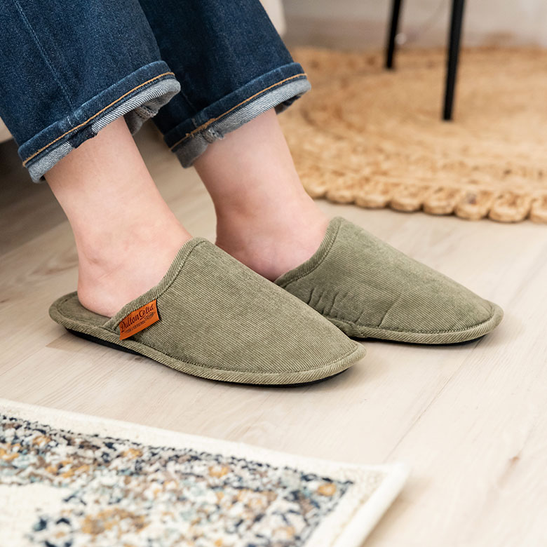 オールシーズン使える コーデュロイのスリッパ Sサイズ