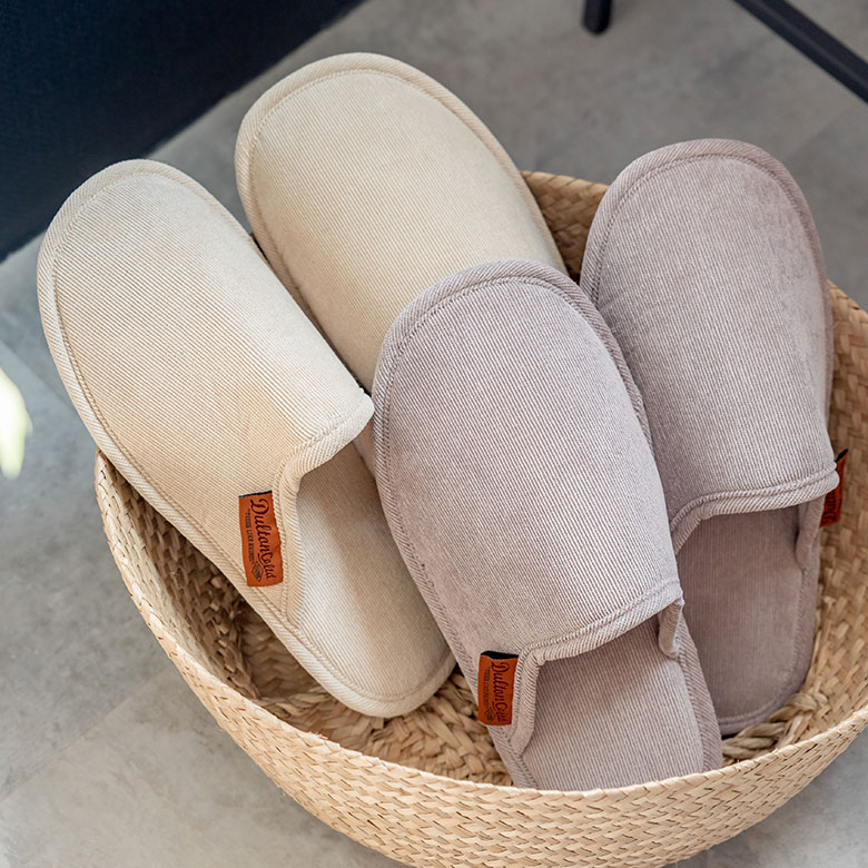 オールシーズン使える コーデュロイのスリッパ Sサイズ