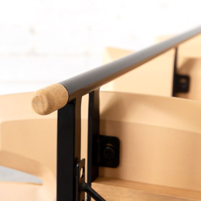 天然木(突板)オープンシェルフ 3段[オーク/ウォルナット]