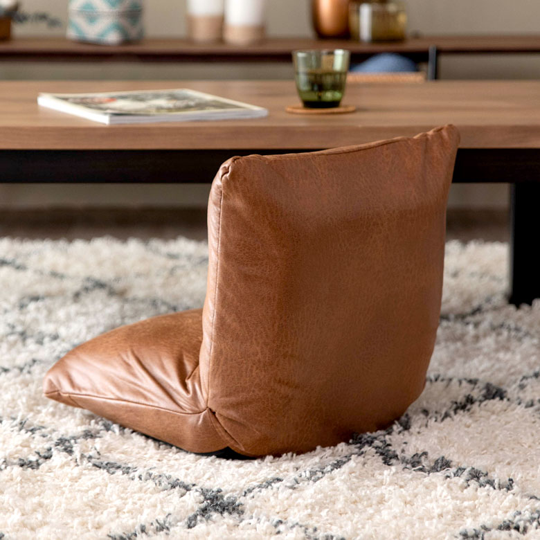 レザー調。おしゃれな座椅子