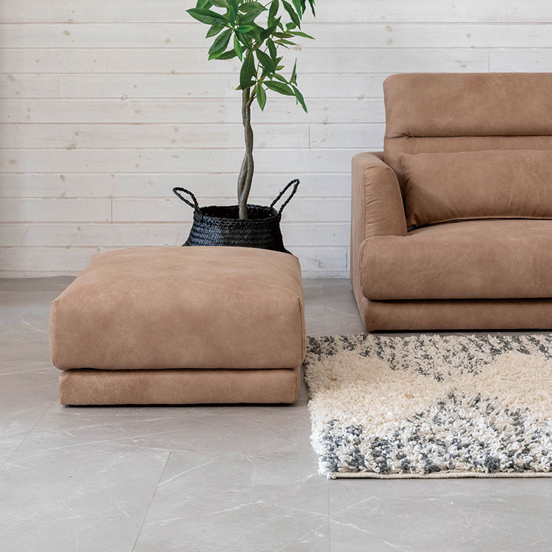 オットマン [ベージュ/グレー]