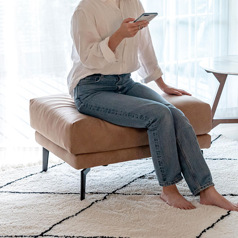 オットマン [ベージュ/グレー]