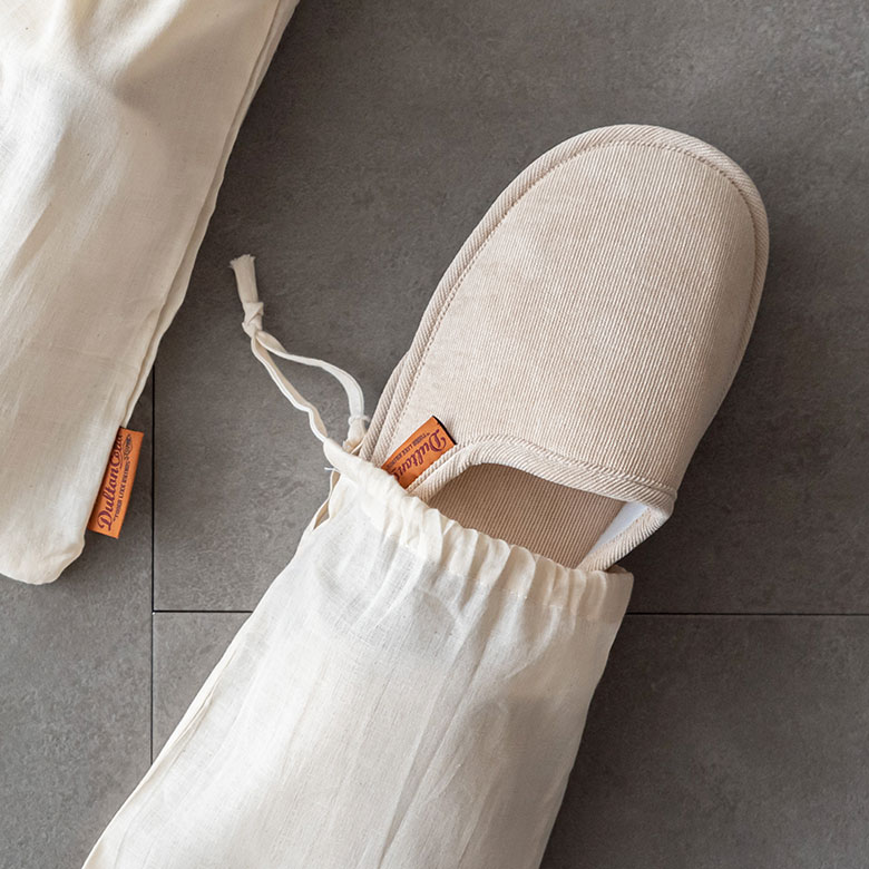 オールシーズン使える コーデュロイのスリッパ Lサイズ