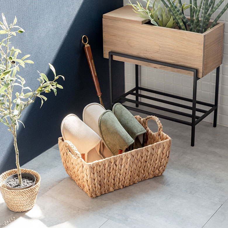 オールシーズン使える コーデュロイのスリッパ Lサイズ