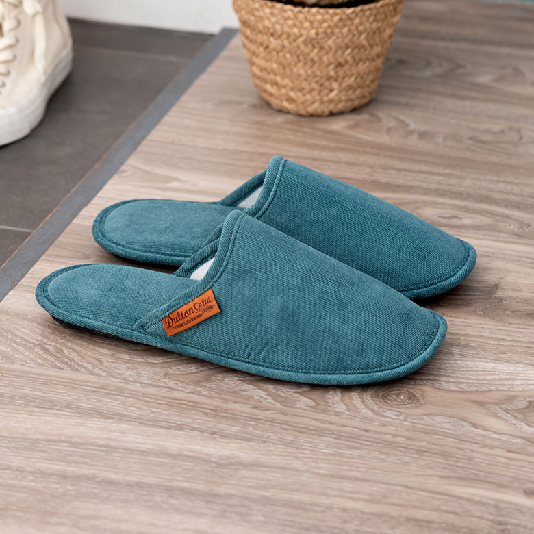 オールシーズン使える コーデュロイのスリッパ Lサイズ