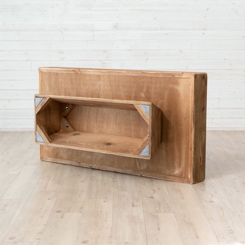 古材の寄木ローテーブル長方形