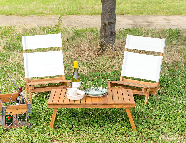 ガーデンチェア フォールディングチェア ロースタイル 椅子 チェア ラウンジャー デッキチェア 肘付 折りたたみ 木製 天然木 ガーデン アウトドア