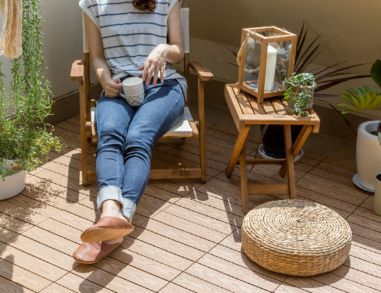 ガーデンチェア フォールディングチェア ロースタイル 椅子 チェア ラウンジャー デッキチェア 肘付 折りたたみ 木製 天然木 ガーデン アウトドア シンプル ナチュラル