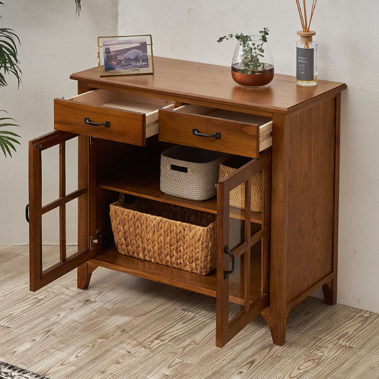 2段になっており収納力抜群