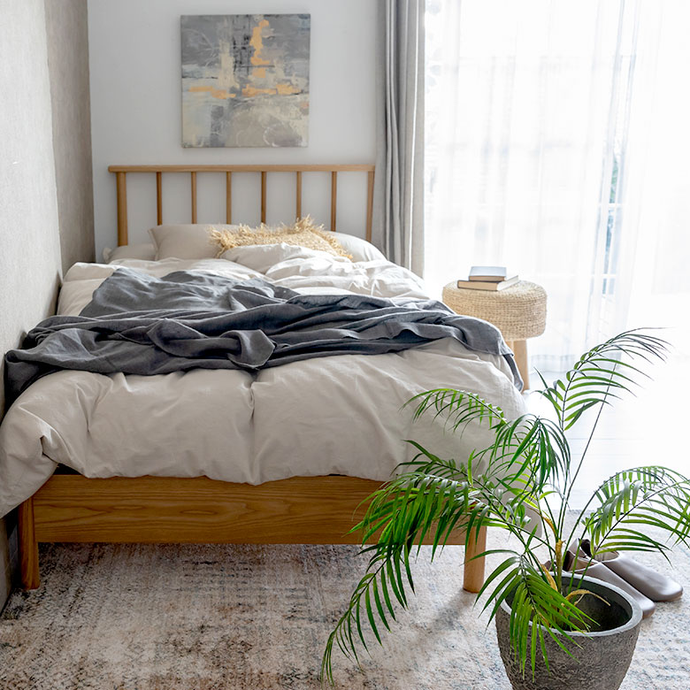 ウッドスポークのすのこベッド