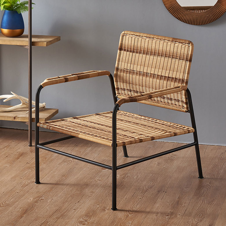 ラタン調パーソナルチェア