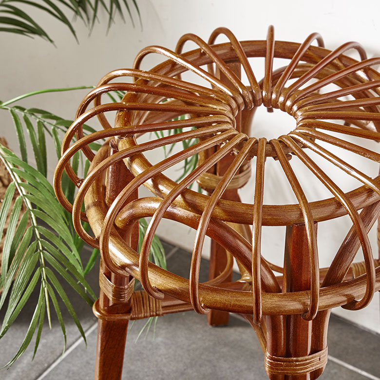 リゾートの雰囲気あふれる、天然ラタン