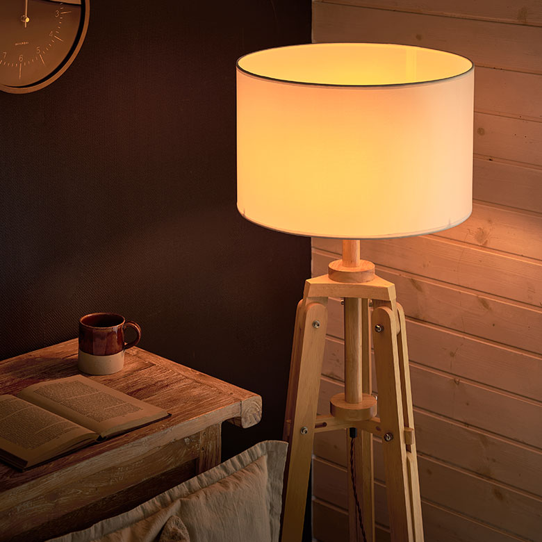 夜はあたたかな光でお部屋を包んでくれます