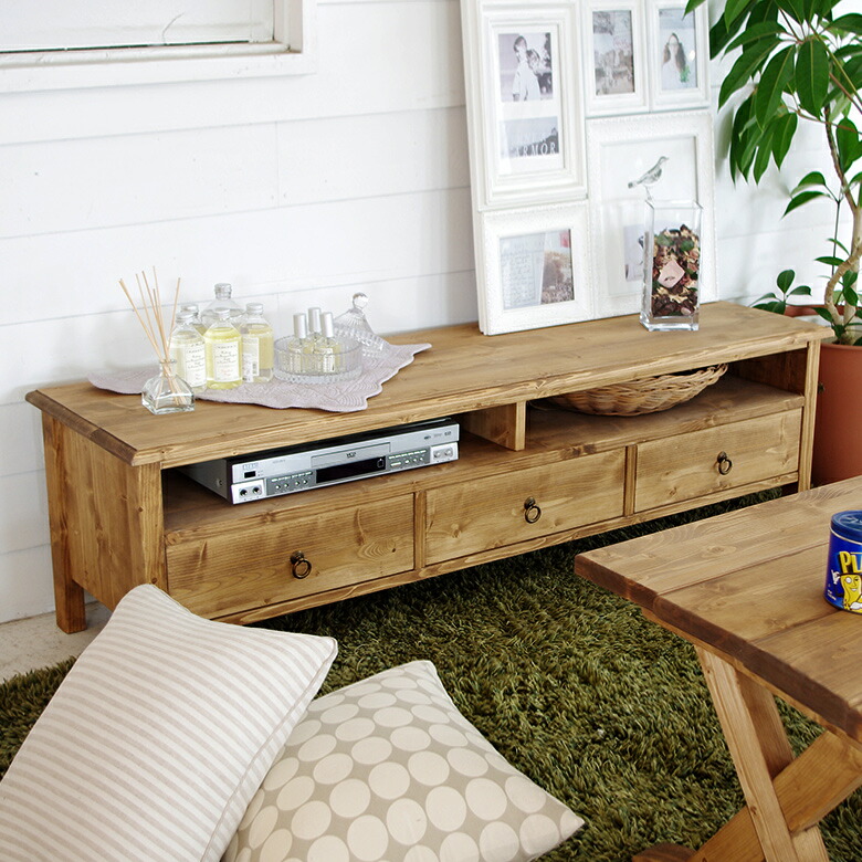 天然木の優しさと温もりを味わうパイン材のテレビボード 幅150cm オリス