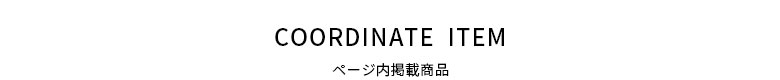 コーディネートアイテム