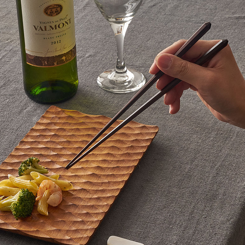 鉄刀木（タガヤサン）の細身八角箸