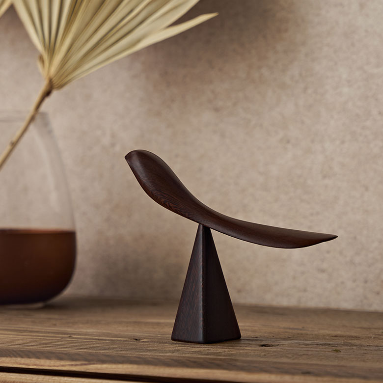 天然木の小鳥の靴べら