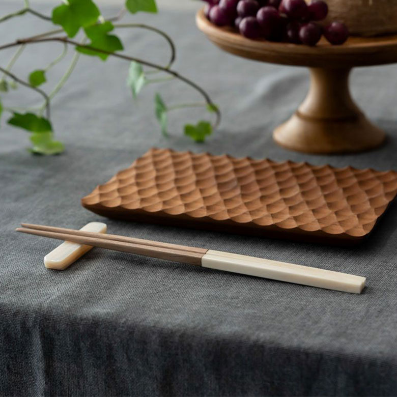 バッファローボーンとウォルナットのお箸