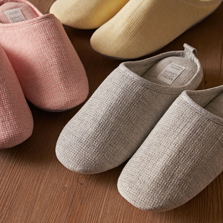 手軽に洗えるスリッパ