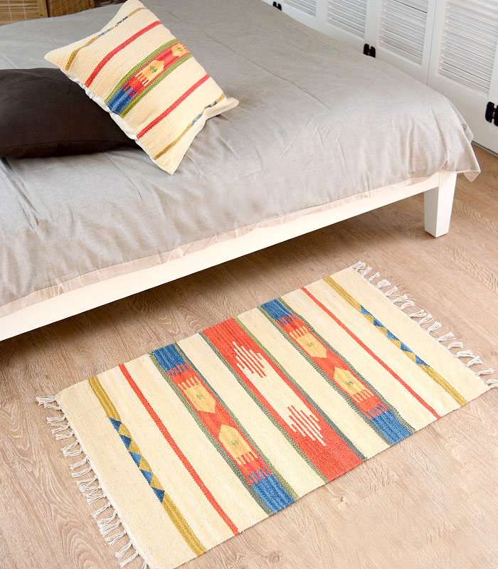 マット ラグ 玄関マット ネイティブ 民族 オルテガ エスニック