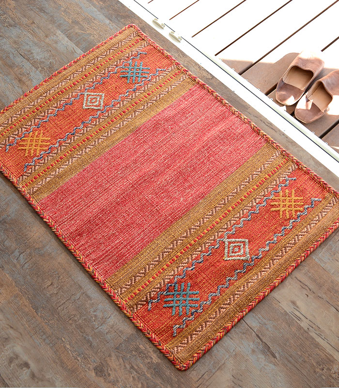 マット ラグ 玄関マット ネイティブ 民族 オルテガ エスニック