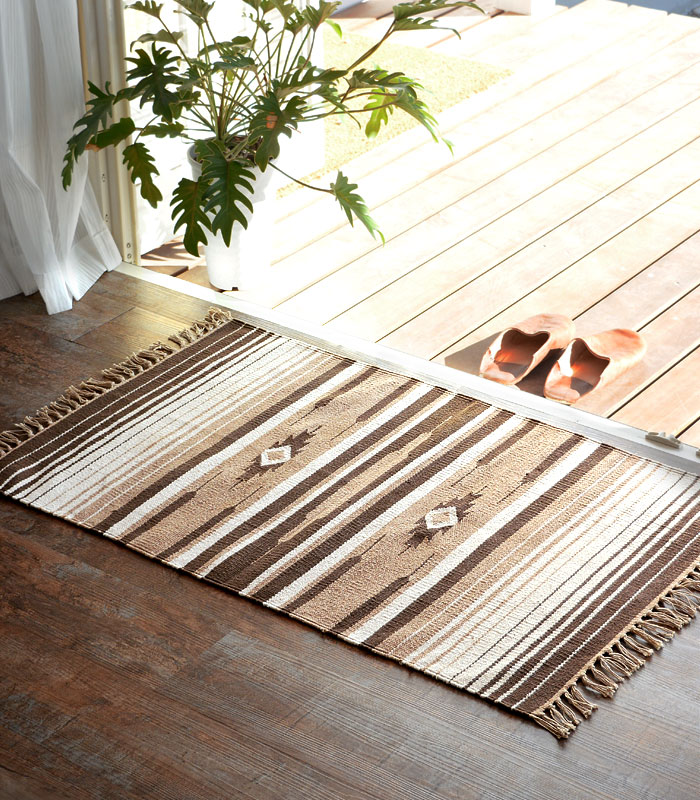 マット ラグ 玄関マット ネイティブ 民族 オルテガ エスニック