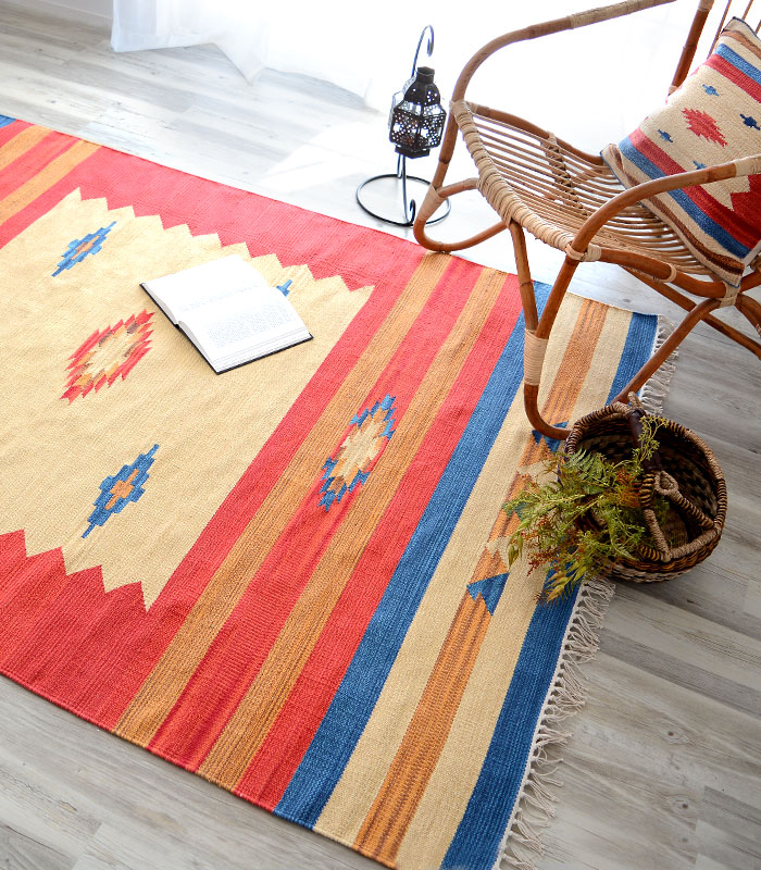 ラグ マット キリム ネイティブ 民族 オルテガ エスニック