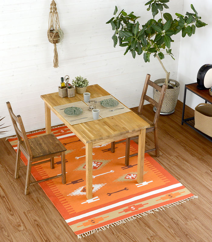 ラグ　マット キリム ネイティブ 民族 オルテガ エスニック