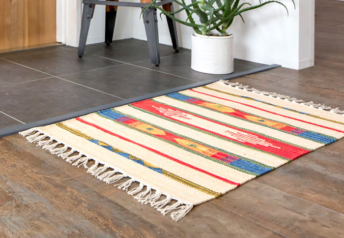 エスニック　ネイティブ　西海岸　ビーチハウス　コットンキリム　トイレマット　玄関マット　キッチンマット　洗面所　50x80