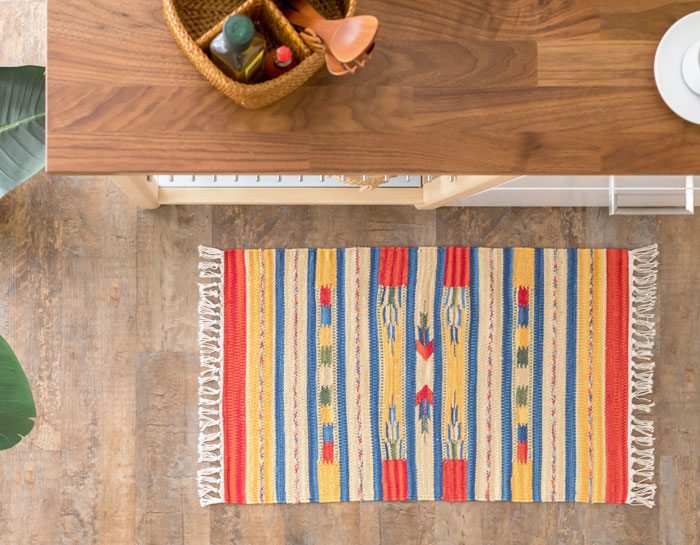 エスニック　ネイティブ　西海岸　ビーチハウス　コットンキリム　トイレマット　玄関マット　キッチンマット　洗面所　50x80
