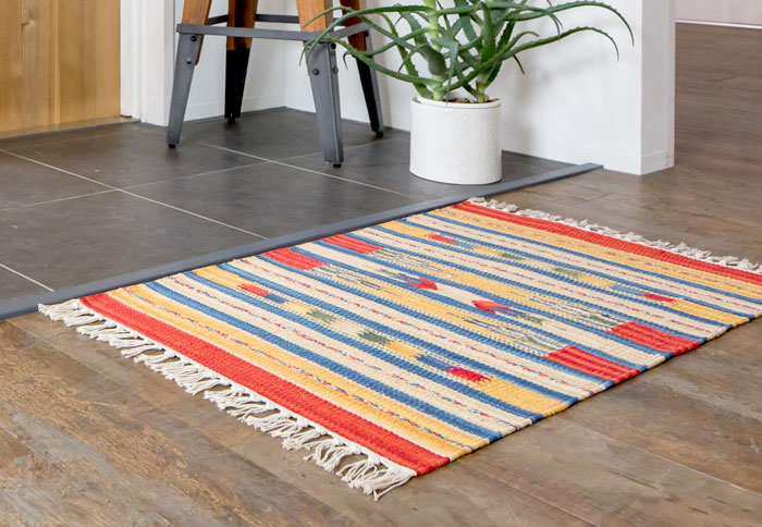 エスニック　ネイティブ　西海岸　ビーチハウス　コットンキリム　トイレマット　玄関マット　キッチンマット　洗面所　50x80