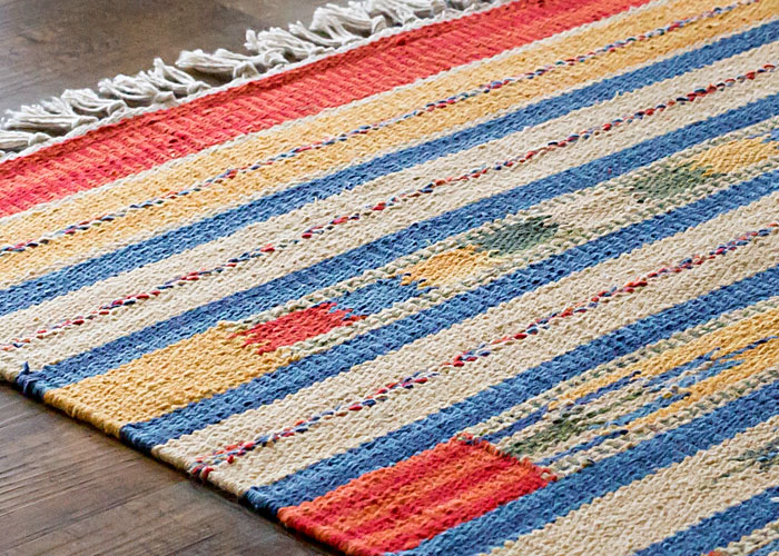 エスニック　ネイティブ　西海岸　ビーチハウス　コットンキリム　トイレマット　玄関マット　キッチンマット　洗面所　50x80