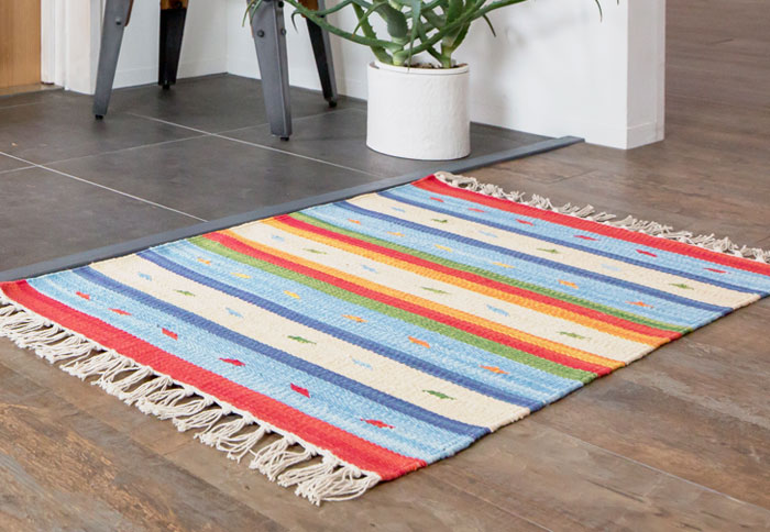 エスニック　ネイティブ　西海岸　ビーチハウス　コットンキリム　トイレマット　玄関マット　キッチンマット　洗面所　50x80