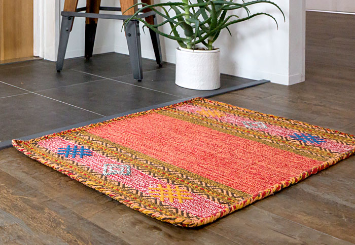 エスニック　ネイティブ　西海岸　ビーチハウス　コットンキリム　トイレマット　玄関マット　キッチンマット　洗面所　50x80